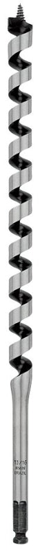 Irwin WeldTec 3043010 Auger Drill Bit, 13/16 in Dia, 17 in OAL, Twist Flute, 1-Flute, 7/16 in Dia Shank