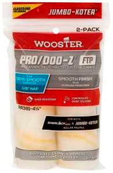 Wooster RR381-4 1/2 Roller Cover, 3/8 in Thick Nap, 4-1/2 in L, Fabric Cover, Gold/White