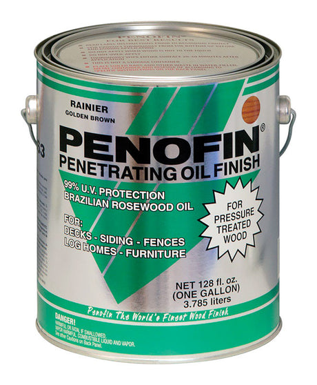 Penofin Transparent Matte Tahoe Oil-Based Pressure Treated Wood Stain 1 gal, Pack of 4