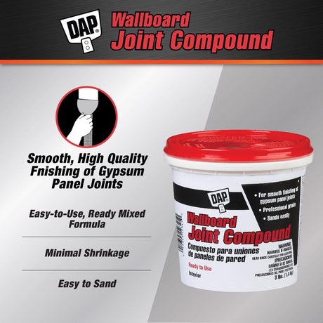 DAP White All Purpose Joint Compound 3 lb, Pack of 6