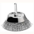 Weiler 36419 Wire Cup Brush, 2-3/4 in Dia, 1/4 in Arbor/Shank, Crimped Bristle, Steel Bristle