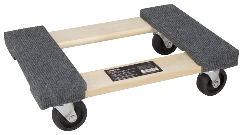 ProSource FD-1812 Furniture Dolly, 800 lb, 18 in W, Hardwood Platform, Swivel Caster, Polypropylene Caster