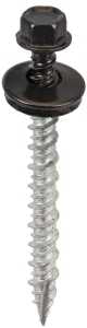 Acorn International SW-MW2BK250 Screw, #9 Thread, High-Low, Twin Lead Thread, Hex Drive, Self-Tapping, Black, 250/BAG