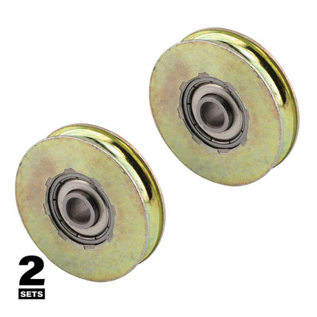 Prime-Line D 1797 Roller and Axle Kit, 1/4 in ID x 1-1/2 in OD Dia Roller, 5/16 in W Roller, Steel, 2-Roller
