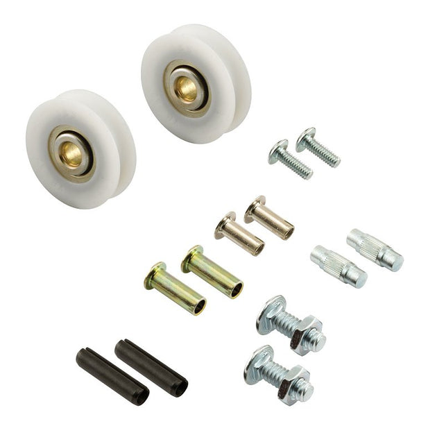 Prime-Line D 1798 Roller and Axle Kit, 1/4 in ID x 1-1/4 in OD Dia Roller, 5/16 in W Roller, Nylon/Steel