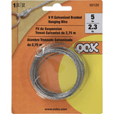 OOK 50120 Picture Hanging Wire, 9 ft L, Galvanized Steel, 5 lb, Pack of 12