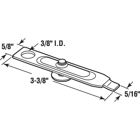 Prime-Line N 6823 Adjustable Bi-Fold Door Top Pivot Bracket, Steel, Silver, For: 5/8 in Wide Track