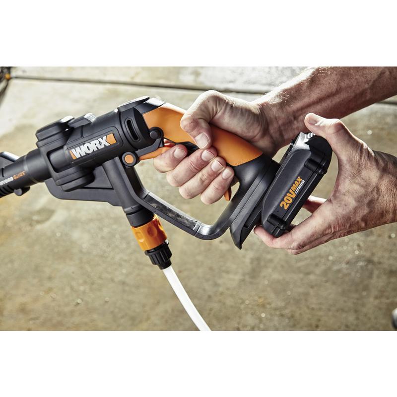Worx Hydroshot 320 psi Battery 0.5 gpm Portable Power Cleaner