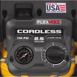 DeWalt 20V MAX 2.5 gal Pancake Portable Air Compressor 135 psi 0.4 HP