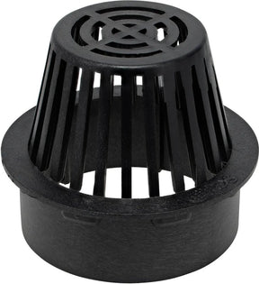 NDS 90 Atrium Grate, 3.88 in L, 3.88 in W, Round, 1/4 in Grate Opening, HDPE, Black