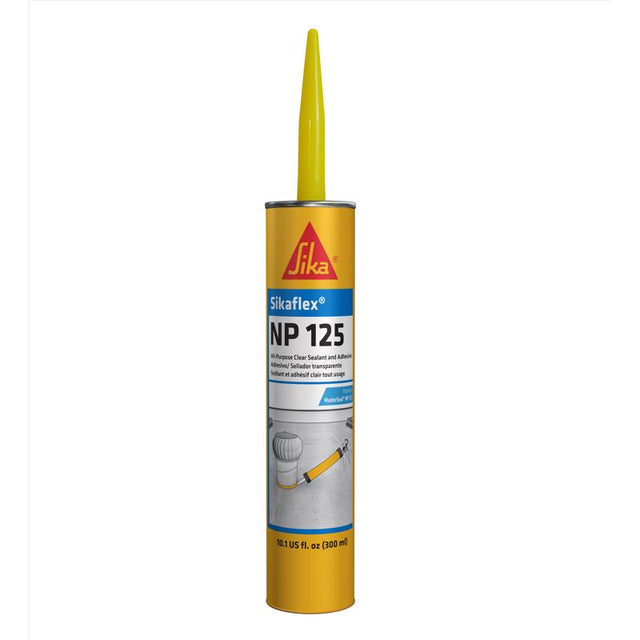 BASF MasterSeal NP 125 Clear Thermoplastic Rubber Adhesive 10.1 oz, Pack of 12