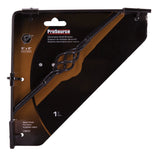 ProSource SB-017PS Decorative and Elegant Shelf Bracket, 220 lb/Pair, 8 in L, 8 in H, Steel, Black