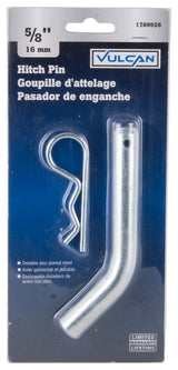 Vulcan HP-58 Hitch Pin, 5/8 in Dia Pin, 5 in OAL, Fits 2 in x 2 in Receiver, Steel, Zinc