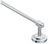 Moen DN0724CH Towel Bar, 3.11 in Projection, 26.44 in OAL, 3.11 in OAW, 24 in L Rod, Aluminum, Chrome, Surface