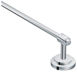 Moen DN0724CH Towel Bar, 3.11 in Projection, 26.44 in OAL, 3.11 in OAW, 24 in L Rod, Aluminum, Chrome, Surface