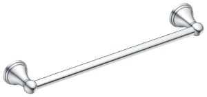 Moen DN8418CH Towel Bar, 3-1/8 in Projection, 20.13 in OAL, 3.13 in OAW, 18 in L Rod, Aluminum, Chrome, Surface