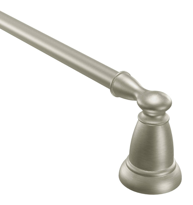 Moen Banbury Series Y2618BN Towel Bar, 18 in L Rod, Aluminum, Brushed Nickel, Surface