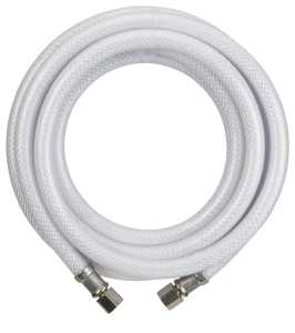 Plumb Pak PP255610 Ice Maker Supply Line, 120 in L, 1/4 in Inlet, Compression Inlet, 1/4 in Outlet, Compression Outlet