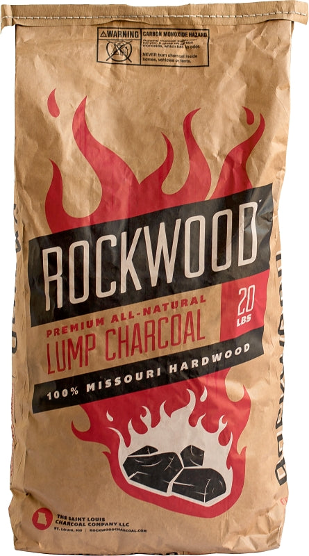 CHARCOAL LUMP ROCKWOOD 20LB BG