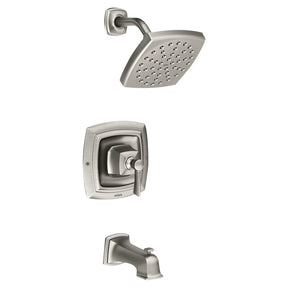 Moen Conway 82922SRN Series Tub and Shower Faucet Combo, Brushed Nickel, Rainshower Showerhead, 1.75 gpm Showerhead