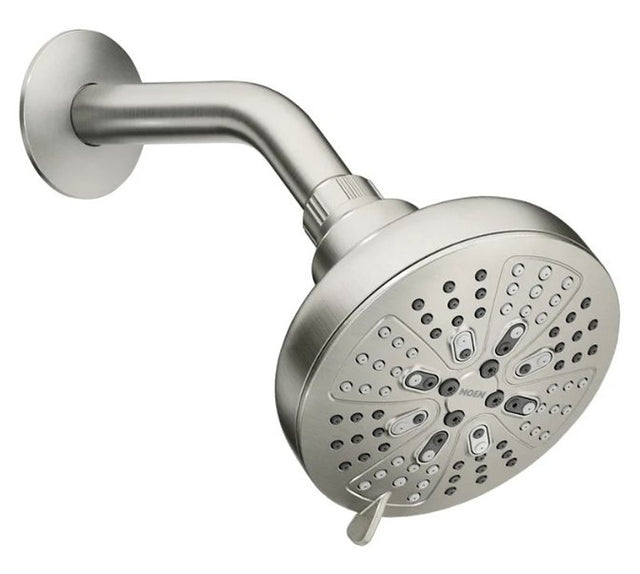 Moen Hydro Energetix Series 200W0SRN Spray Head, Round, 1.75 gpm, 1/2 in Connection, IPS, 8-Spray Function, Plastic