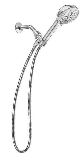 Moen HydroEnergetix Series 200H0 Handheld Shower, 1/2 in Connection, 1.75 gpm, 8-Spray Function, Plastic, Chrome