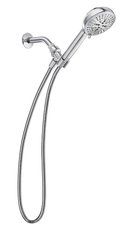 Moen HydroEnergetix Series 200H0 Handheld Shower, 1/2 in Connection, 1.75 gpm, 8-Spray Function, Plastic, Chrome