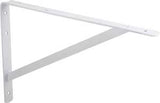 ProSource 21024PHL-PS Heavy-Duty Shelf Bracket, 550 lb/Piece, 12 in L, 8 in H, Steel, White, Pack of 8