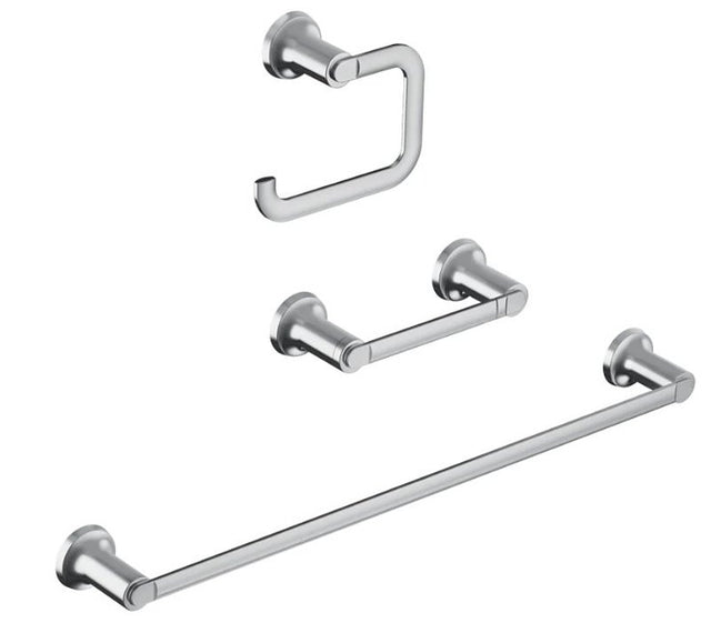 Moen Zyla Series Y1633CH Bathroom Hardware Set, Zinc, Chrome, 3-Piece