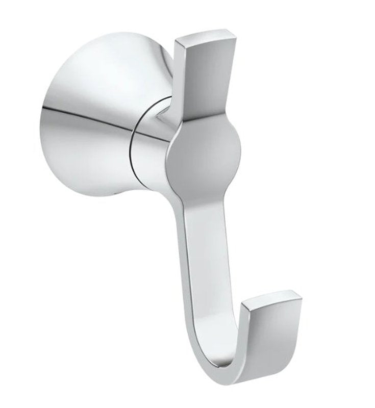 Moen Mikah Series Y0703CH Robe Hook, Zinc, Chrome, Wall
