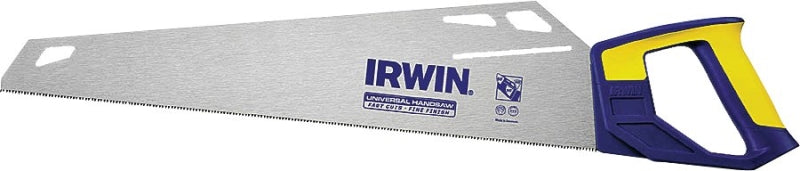 Irwin 1773466 Handsaw, 20 in L Blade, 11 TPI, Steel Blade, Comfort-Grip Handle, Resin Handle