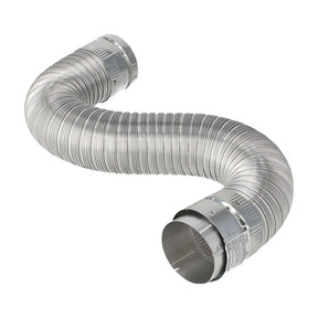 Selkirk 4EFC-5S Expandable Flexible Gas Vent Connector, 60 in OAL, Aluminum/Steel, Silver, Galvanized