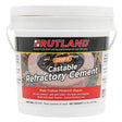 Rutland 600 Refractory Cement, Brown/Gray, Solid, 12.5 lb, Tub