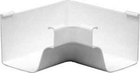 Euramax TUFFFLO M0504 Gutter Inside Corner, 5 in Gutter, Vinyl, White