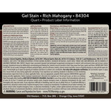 Old Masters Semi-Transparent Rich Mahogany Oil-Based Alkyd Gel Stain 1 qt