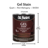 Old Masters Semi-Transparent Rich Mahogany Oil-Based Alkyd Gel Stain 1 qt