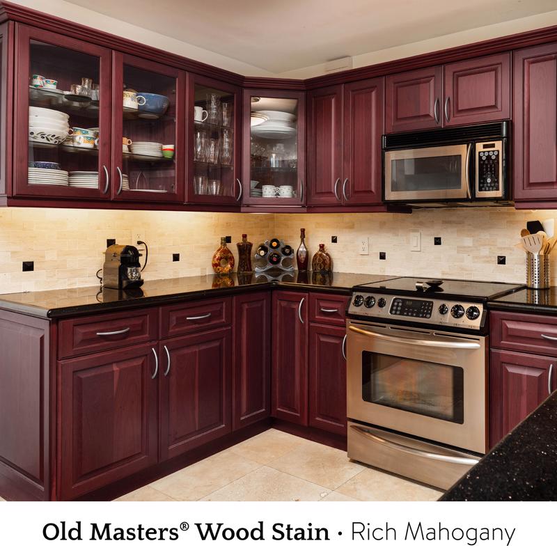 Old Masters Semi-Transparent Rich Mahogany Oil-Based Alkyd Gel Stain 1 qt