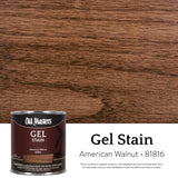 Old Masters Semi-Transparent American Walnut Oil-Based Alkyd Gel Stain 1/2 pt, Pack of 6