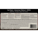 Old Masters Semi-Transparent American Walnut Oil-Based Alkyd Gel Stain 1/2 pt, Pack of 6