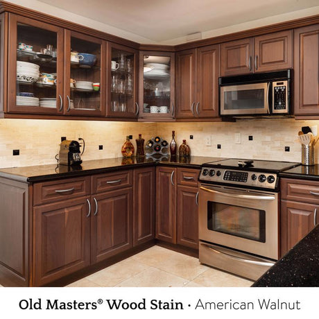 Old Masters Semi-Transparent American Walnut Oil-Based Alkyd Gel Stain 1/2 pt, Pack of 6