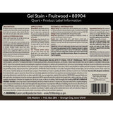 Old Masters Semi-Transparent Fruitwood Oil-Based Alkyd Gel Stain 1 qt
