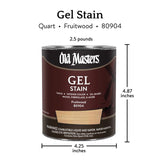 Old Masters Semi-Transparent Fruitwood Oil-Based Alkyd Gel Stain 1 qt