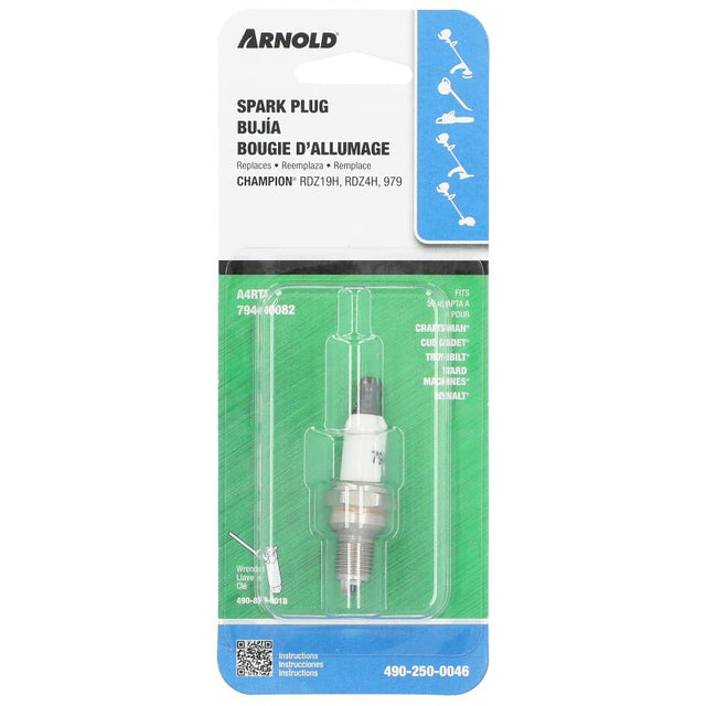 Arnold 490-250-0046 Spark Plug, For: Craftsman, Cub Cadet, Yard Machines, Troy-Bilt and DEWALT Small Engines
