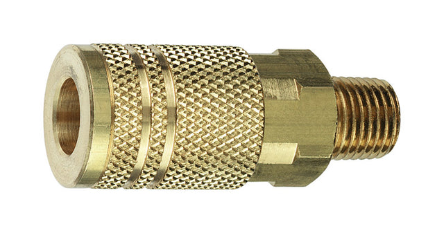 Amflo Brass 1/4 in. I/M Style Coupler 1/4 in. Male 1 pc, Pack of 10