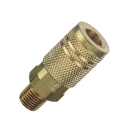 Amflo Brass 1/4 in. I/M Style Coupler 1/4 in. Male 1 pc, Pack of 10