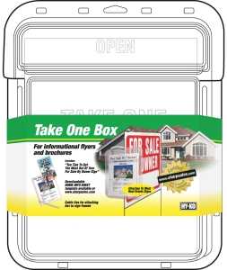 Hy-Ko 22131 Single-Sided Take One Flyer Box, Plastic, Clear, Pack of 3