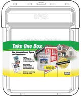 Hy-Ko 22131 Single-Sided Take One Flyer Box, Plastic, Clear, Pack of 3