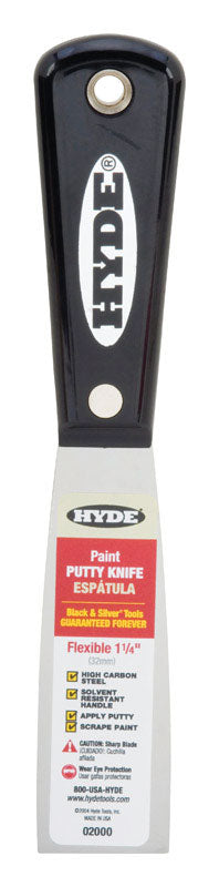 Hyde 1-1/4 in. W X 7-3/4 in. L High-Carbon Steel Flexible Putty Knife, Pack of 5