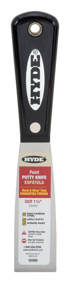 Hyde 1-1/4 in. W X 7-3/4 in. L Carbon Steel Stiff Putty Knife, Pack of 5