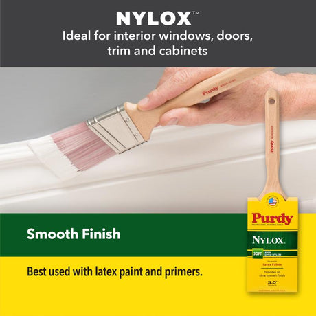 Purdy Nylox Glide 3 in. Soft Angle Trim Paint Brush
